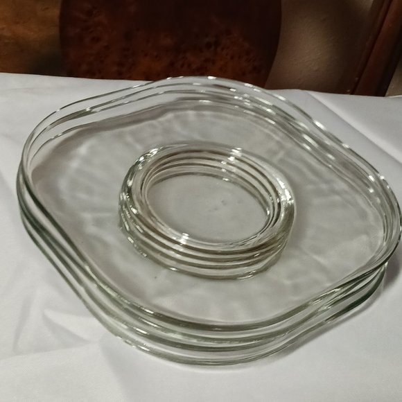Vintage Joe Colombo Arno Glass Salad Plates Made in Italy - Picture 2 of 5